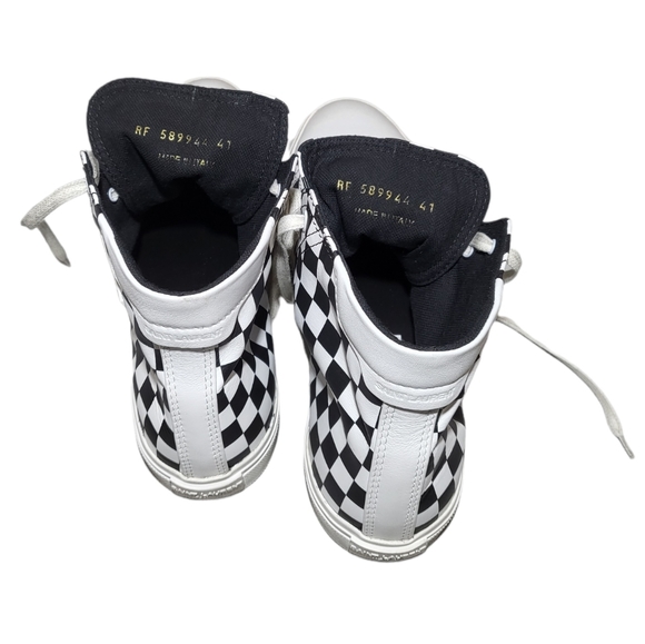 Saint Laurent Sneakers Women's Checkerboard Hightop Leather - Picture 6 of 12